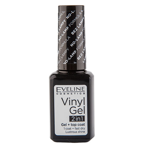 Лак для ногтей `EVELINE` VINYL GEL 2 IN 1 тон 200 (без использования лампы) 12 мл