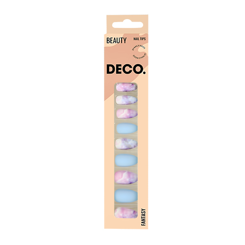 

Набор накладных ногтей DECO. FANTASY watercolor 24 шт + клеевые стикеры 24 шт