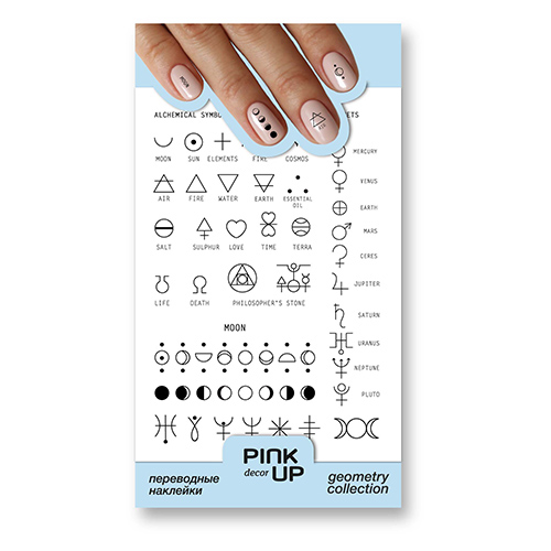 

Наклейки для ногтей PINK UP DECOR GEOMETRY переводные тон 741
