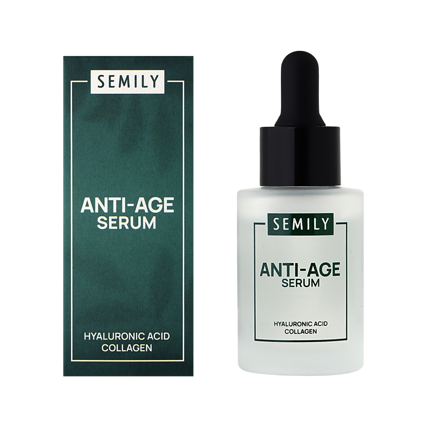Сыворотка для лица `SEMILY` ANTI-AGE с гиалуроновой кислотой и коллагеном 30 мл