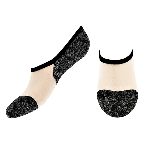 

Носки женские SOCKS GLITTER капрон black р-р единый