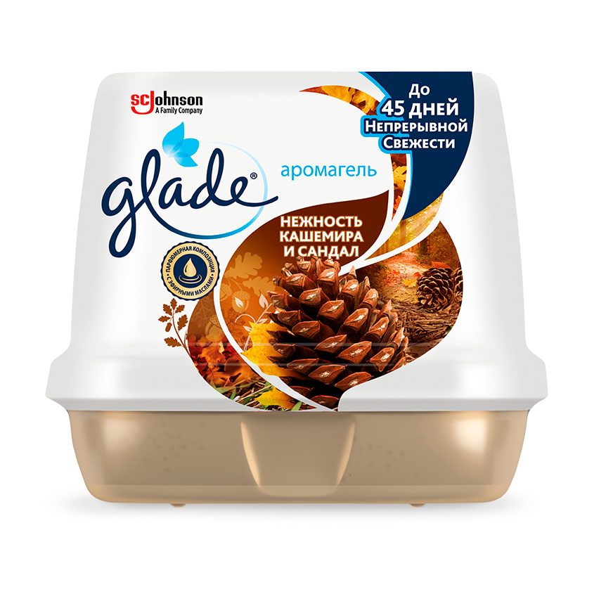 

Аромагель GLADE Нежность кашемира и сандал 180 гр