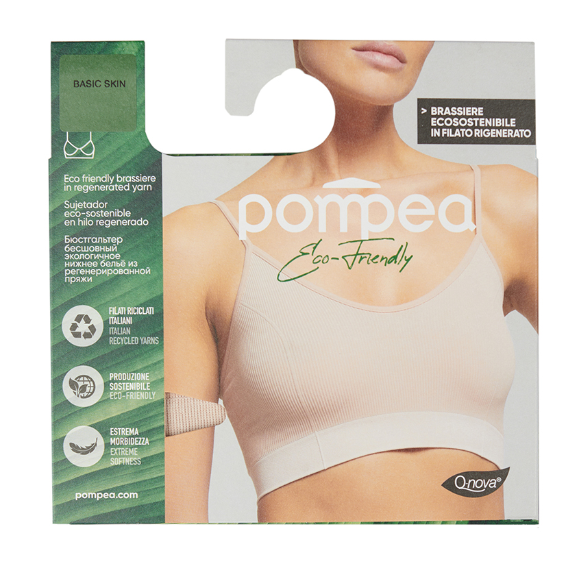 POMPEA Топ женский POMPEA ECO FRIENDLY на тонких бретельках S/M, SKIN