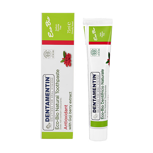 

Паста зубная DENTAMENTIN ECO BIO с антиоксидантами и экстрактом ягод годжи 75 мл