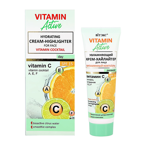 

Крем-хайлайтер ВИТЭКС VITAMIN ACTIVE увлажняющий дневной 40 мл