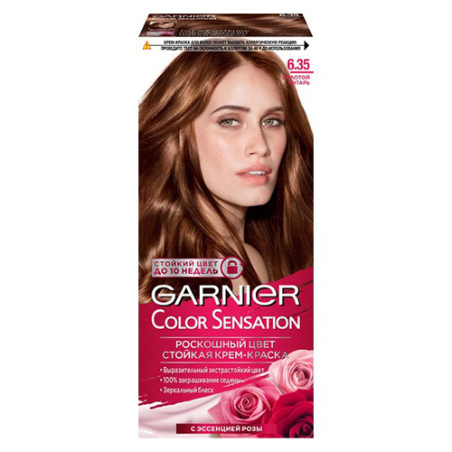 

Краска для волос GARNIER COLOR SENSATION тон 6.35 Золотой янтарь