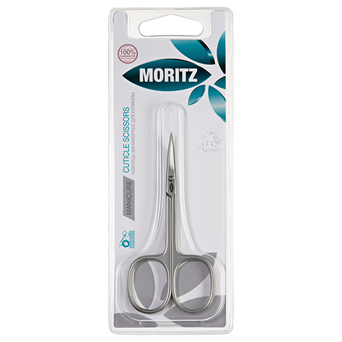 Ножницы для кутикулы `MORITZ` с тонкими изогнутыми лезвиями (углеродистая сталь)