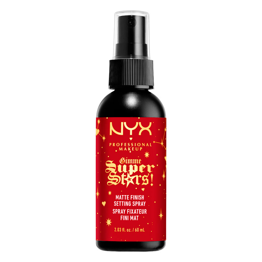 

Спрей-фиксатор макияжа NYX PROFESSIONAL MAKEUP GIMME SUPER STARS! MATTE FINISH SETTING SPRAY тон 01 60 мл