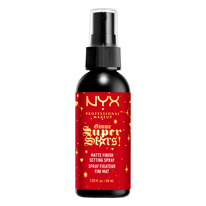 Спрей-фиксатор макияжа NYX PROFESSIONAL MAKEUP GIMME SUPER STARS! MATTE FINISH SETTING SPRAY тон 01 60 мл