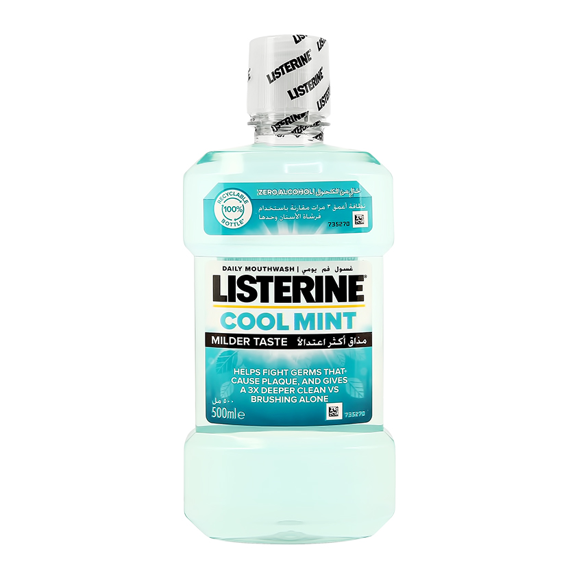 Ополаскиватель для полости рта LISTERINE COOL MINT 500 мл ополаскиватель для полости рта listerine flavours lime