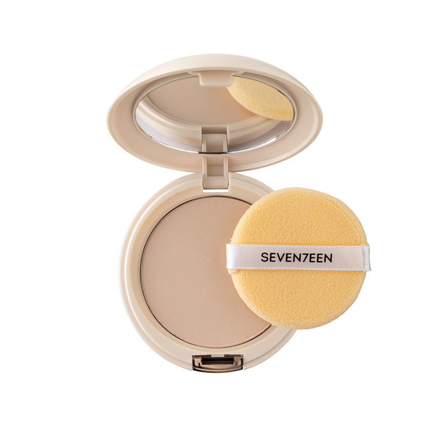 Пудра для лица SEVENTEEN NATURAL SILKY COMPACT POWDER компактная шелковая тон 01 Полупрозрачный