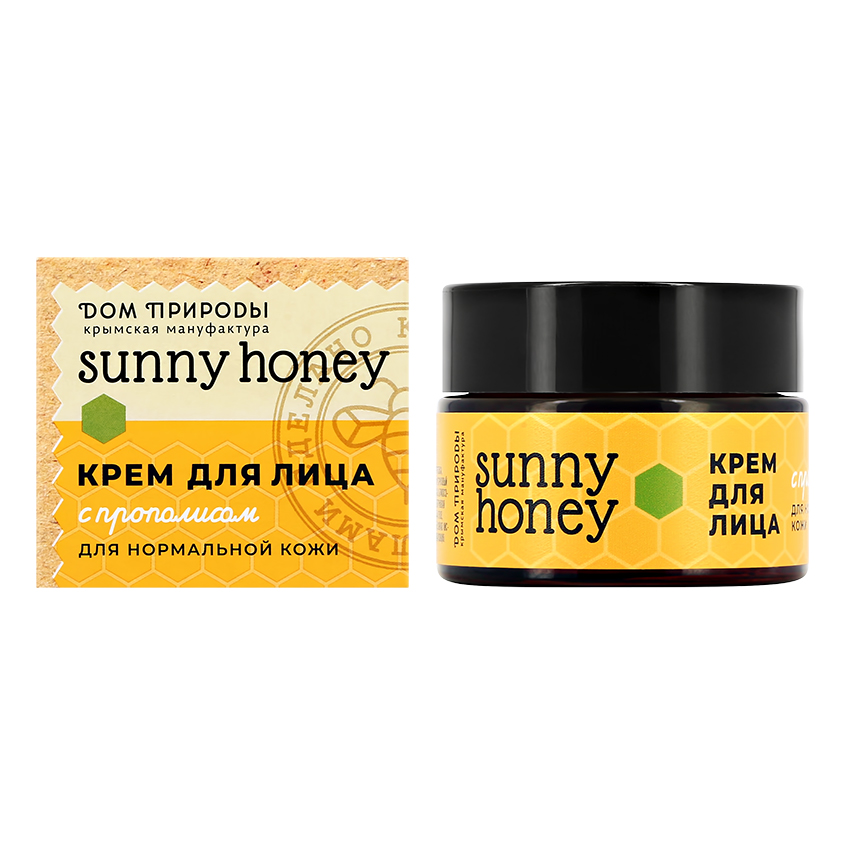 ДОМ ПРИРОДЫ Крем для лица ДОМ ПРИРОДЫ SUNNY HONEY с прополисом для нормальной кожи 50 г крем маска минеральный комплекс для нормальной кожи дом природы