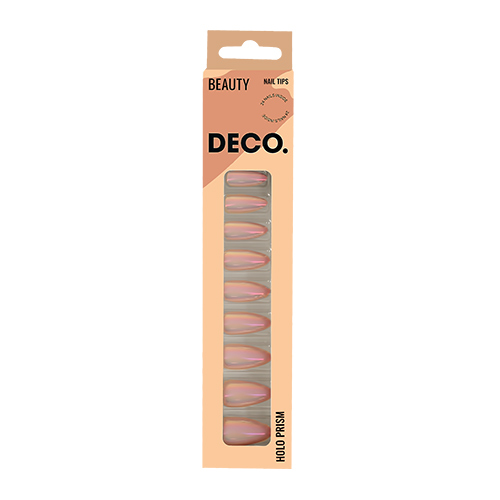 

Набор накладных ногтей DECO. HOLO PRISM dusty rose 24 шт + клеевые стикеры 24 шт