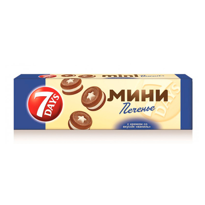 

Печенье сдобное 7DAYS MINI 7DAYS с кремом ваниль 100 г
