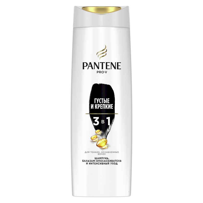 Шампунь и бальзам-ополаскиватель для волос PANTENE PRO-V ГУСТЫЕ И КРЕПКИЕ для тонких и ослабленных волос 360 мл бальзам ополаскиватель для волос pantene pro v густые и крепкие 270 мл