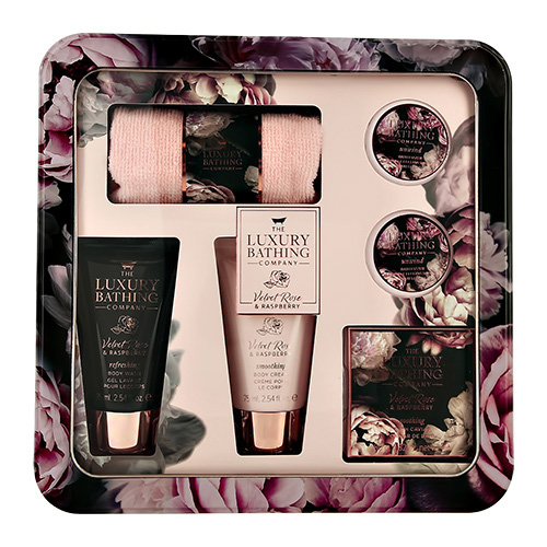 

Набор подарочный женский THE LUXURY BATHING BY GRACE COLE VELVET ROSE & RASPBERRY шипучее средство для ванны 2x25 г, соль для ванны 80 г, гель для душа 75 мл, крем для тела 75 мл, полотенце