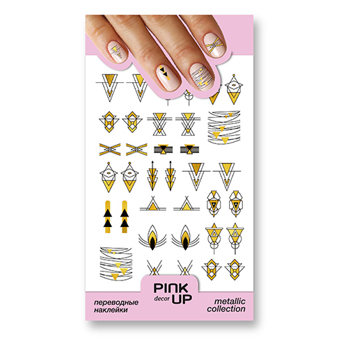 

Наклейки для ногтей PINK UP DECOR METALLIС переводные тон 742