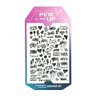 Наклейки для ногтей `PINK UP` `DECOR` 2D переводные тон 48