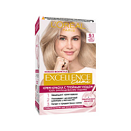 Крем-краска для волос `LOREAL` `EXCELLENCE` тон 9.1 (Очень светло-русый пепельный)
