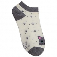 Носки женские `SOCKS` Kitty grey р-р единый