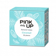 Салфетки для снятия лака и гель-лака `PINK UP` `DAILY` Кокос 30 шт