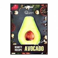 Маска для лица `QURET` BEAUTY RECIPE с экстрактом авокадо (подтягивающая) 25 г