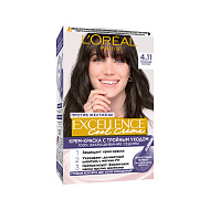 Крем-краска для волос `LOREAL` `EXCELLENCE` COOL CREME тон 4.11 (Каштан)