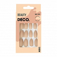 Набор накладных ногтей с клеевыми стикерами `DECO.` NUDES cream almond (24 шт + клеевые стикеры 24 шт)