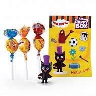 Набор `HAPPY BOX` ТРИ КОТА фигурка и карамель в коробочке 30 г