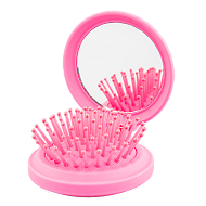 Щетка для волос `LADY PINK` `BASIC` bright массажная мини круглая soft touch