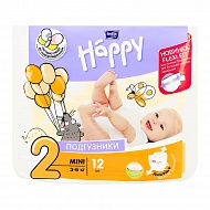 Подгузники `BELLA` HAPPY 3 - 6 кг MINI 12 шт