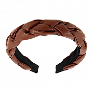 Ободок `LADY PINK` LEATHER wide