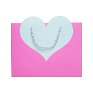 Сумка бумажная `FUN` HEARTS в ассортименте (m)