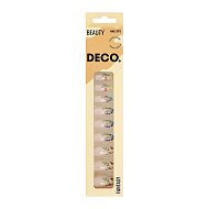 Набор накладных ногтей с клеевыми стикерами `DECO.` FANTASY flowers (24 шт + клеевые стикеры 24 шт)