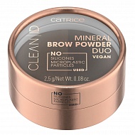 Пудра для бровей `CATRICE` CLEAN ID MINER BROW POWDER DUO тон 010 light to medium