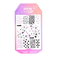 Наклейки для ногтей `PINK UP` `DECOR` LOVE COLLECTION 2D переводные тон 168