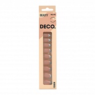 Набор накладных ногтей с клеевыми стикерами `DECO.` FEROSH blue french (24 шт + клеевые стикеры 24 шт)