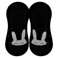 Подследники женские `SOCKS` RABBIT black р-р единый