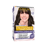 Крем-краска для волос `LOREAL` `EXCELLENCE` COOL CREME тон 4.11 (Каштан)