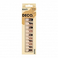 Набор накладных ногтей с клеевыми стикерами `DECO.` FESTIVAL brown fire (24 шт + клеевые стикеры 24 шт)