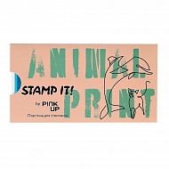 Пластина для стемпинга `PINK UP` `STAMP IT!` ANIMAL PRINT