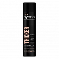 Лак для волос `SYOSS` THICKER HAIR с уплотняющими частицами (экстрасильная фиксация) 400 мл