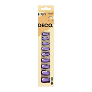 Набор накладных ногтей с клеевыми стикерами `DECO.` CARTOON violet (24 шт + клеевые стикеры 24 шт)