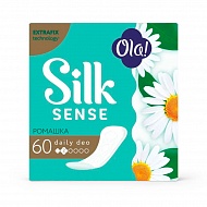 Прокладки ежедневные `OLA!` `SILK SENSE` DAILY DEO Ромашка 60 шт