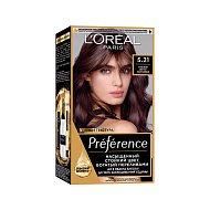 Краска для волос `LOREAL` `PREFERENCE` тон 5.21 Глубокий светло-каштановый