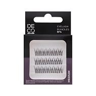 Пучки ресниц `DECO.` ART EYELASH BUNDLES набор №4 (с плоским основанием в форме галочки, средний размер)