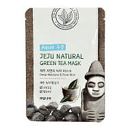 Маска для лица `JEJU` NATURAL с экстрактом листьев зеленого чая (очищающая и глубоко увлажняющая) 20 мл