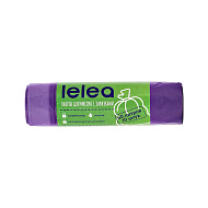 Мешки для мусора `LELEA` прочные с затяжками (60 л) 10 шт