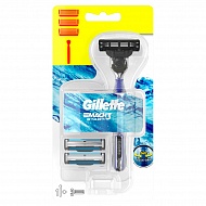 Станок для бритья `GILLETTE` `MACH3` START с 3 сменными кассетами