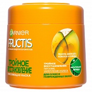 Маска для волос `GARNIER` `FRUCTIS` ТРОЙНОЕ ВОССТАНОВЛЕНИЕ укрепляющая (для сухих и поврежденных волос) 300 мл